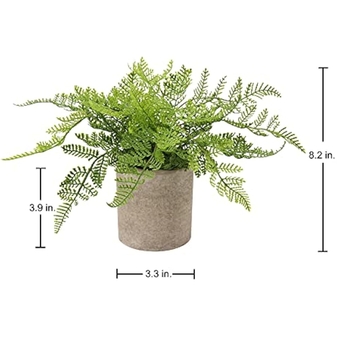 Artificial Rabbit's Foot Fern Fern Plant in Pot, Decorative Fake Plant Indoor, Faux Grass for Home Decor Bedroom Living Room Shelf Office