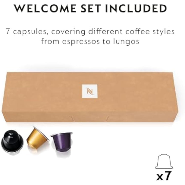 Nespresso Citiz Coffee Machine with Aeroccino Milk Frother by De'Longhi for Original Coffee Pods, Latte, Cappuccino, Espresso, Starter Capsule Set Included, EN267.WAE, White