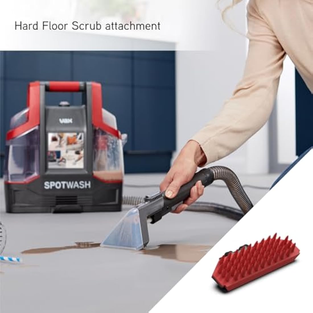 VAX SpotWash Spot Cleaner Ideal for Stains, Spills & Pet Messes, Suitible for Car, Sofa, Upholstery, Carpet, Stairs. Compact, Powerful & Handheld cleaning machine Includes 1L Vax Solution, CDCW-CSXS