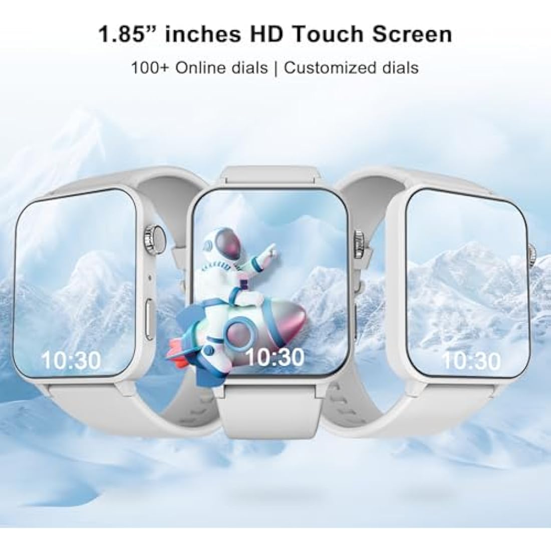 Blackview Smart Watch for Men Women - Answer/Make Call & AI Voice, 1.91" Fitness Watch with Flashlight/Heart Rate/SpO2/Sleep/Stress, 100+ Sports Activity Tracker, Step Counter Watch for Android iOS