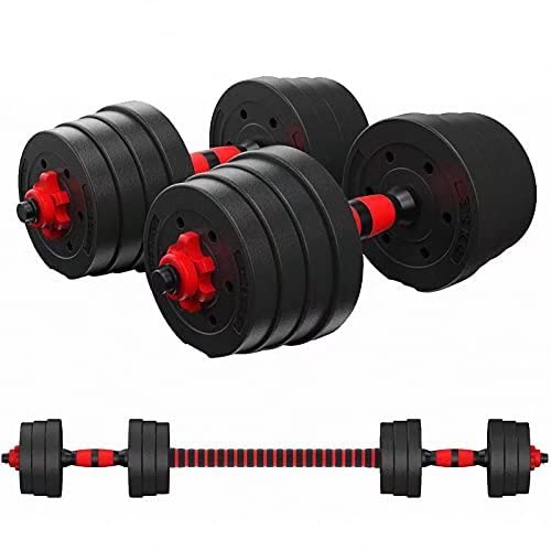 BCBIG Adjustable Dumbbells Weights Set pair Home Gym Fitness for Men/Women Barbell Set 2-in-1 with connector Strength Training Fitness 15KG(7.5KG*2)