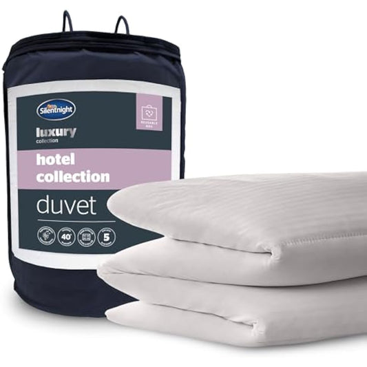 Silentnight Hotel Collection Single Duvet – All Year Round 10.5 Tog Luxurious Hotel Quality Duvet Quilt – Hypoallergenic and Machine Washable – Single Bed, White