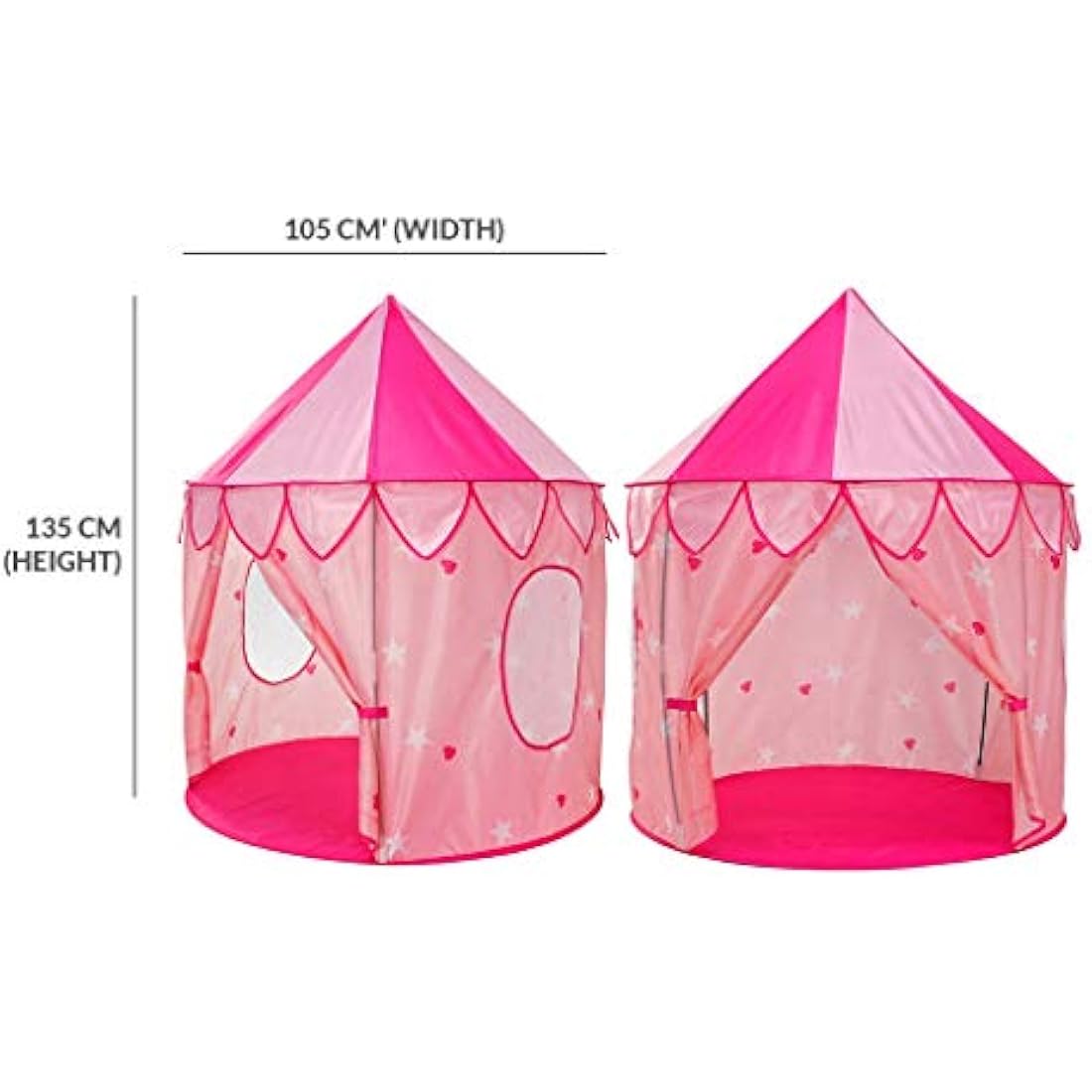 Princess Play Tent; Multi-Coloured Star Lights & Toy Rainbow Frog. Compact Size 105cm wide Pop up Tent for Kids. Princess Toys Kids Tent for 3 4 5 6 7 Year Old Girls Tents