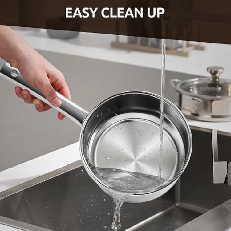 14-Piece Stainless Steel Cookware Set with Glass Lids