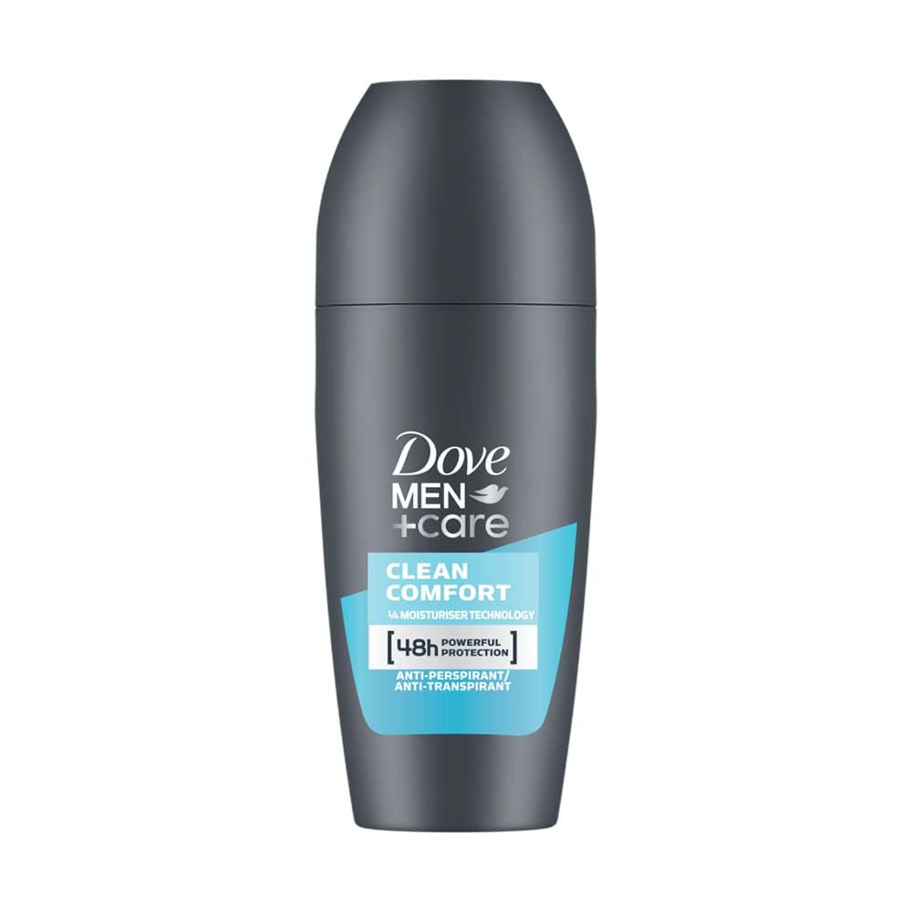 6 x Dove Men + Care Clean Comfort Roll On 48H Anti-Perspirant Deodorant