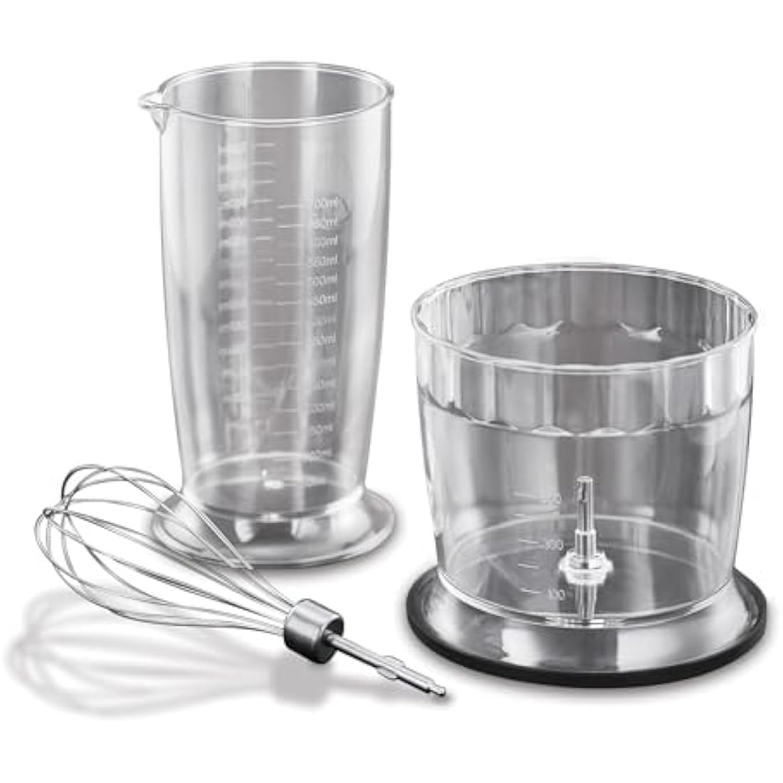 Russell Hobbs Desire 3 in 1 Electric Hand Blender, Fruit & Veg Mini Chopper & Whisk attachment, Stainless steel blending leg, whisk & blades, 500ml capacity chopping bowl & 700ml beaker, 500W, 24702