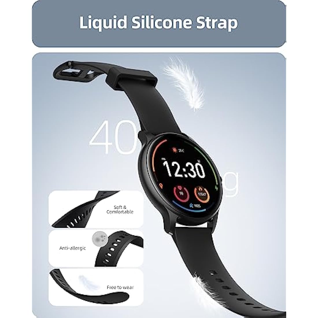 Parsonver Smart Watch Answer/Make Call, Fitness Watch for Men Women, Smartwatch IP68 Waterproof, 100+ Sport Modes, Heart Rate/Sleep Monitor, Fitness Watch for Android and iOS, Black, SPROD1