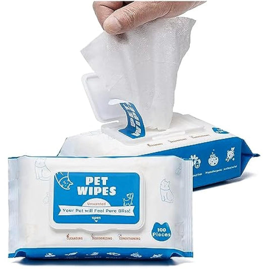 Pet Wipes All Purpose Pet Wipes for Dogs & Cats Alcohol Free Cleaning Wipes For Dogs & Cats (180 Wipes)