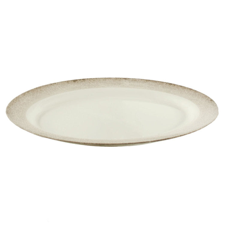 Jazz Oval Melamine Platter with Crackle-Finished Border