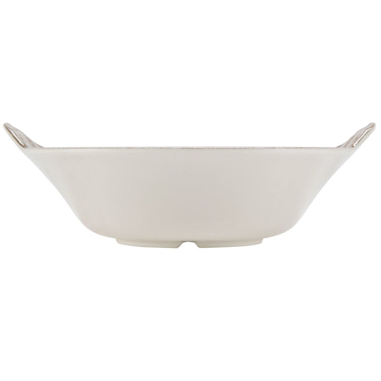 Jazz Round Melamine Bowl with Crackle-Finished Border with Side Handles