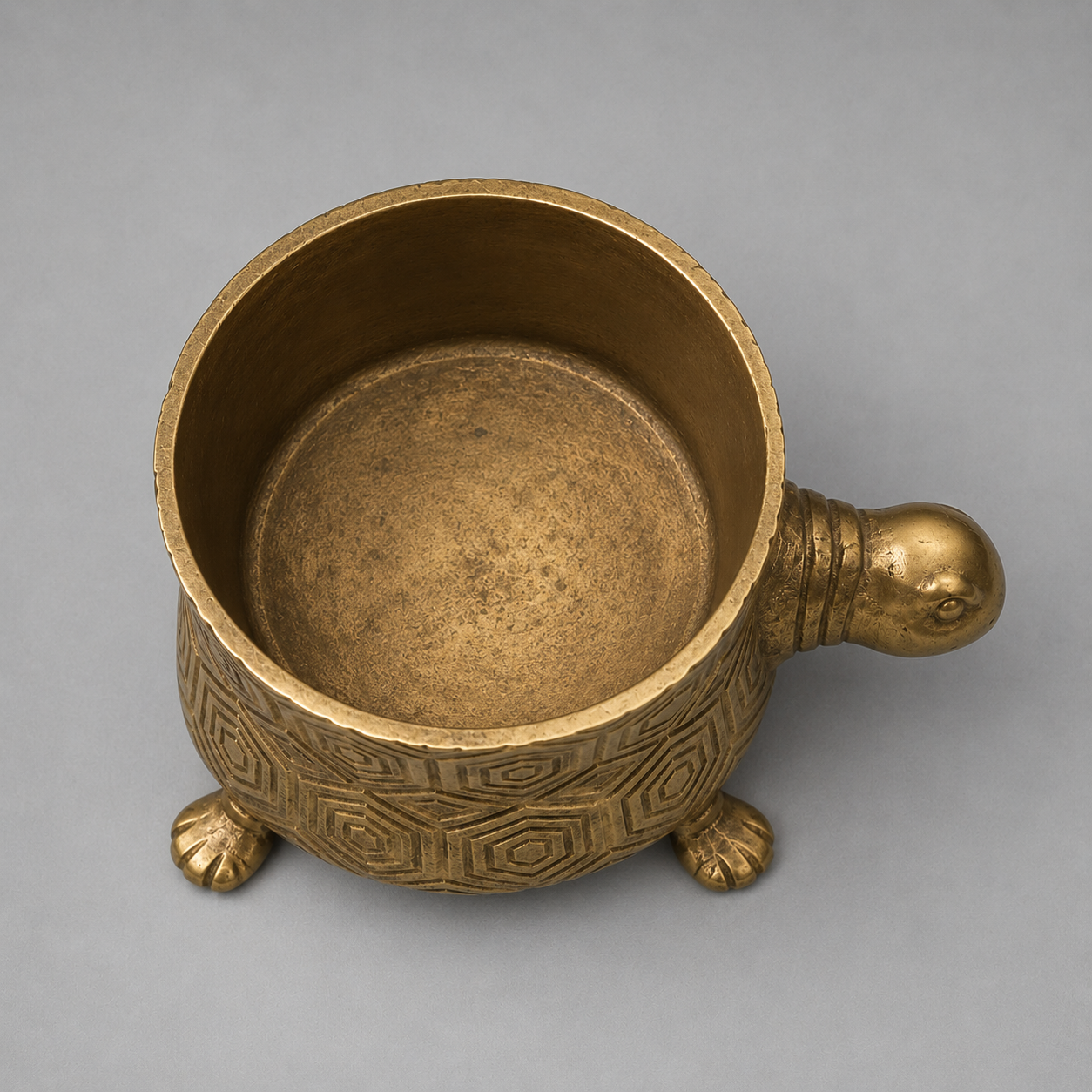 Tortoise Planter Pot | Brass Finish Indoor Succulent Holder