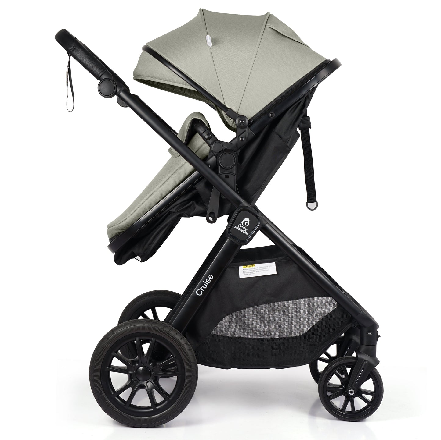 For Your Little One Cruise 3 In 1 Travel System With Car Seat - Pebble Sage (Free Cupholder And Seat Liner Included!)