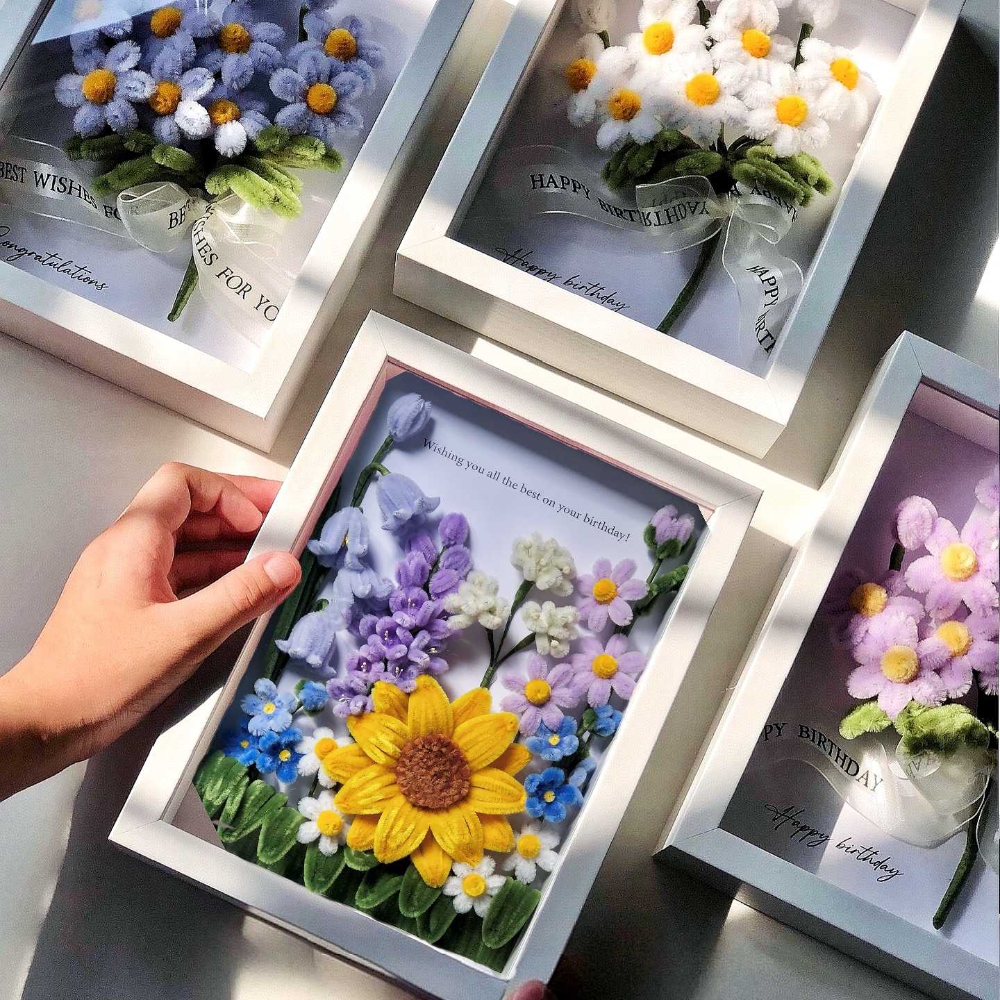 Mother's Day Teacher's Day Gift Sunflower Photo Frame Decoration Material Package