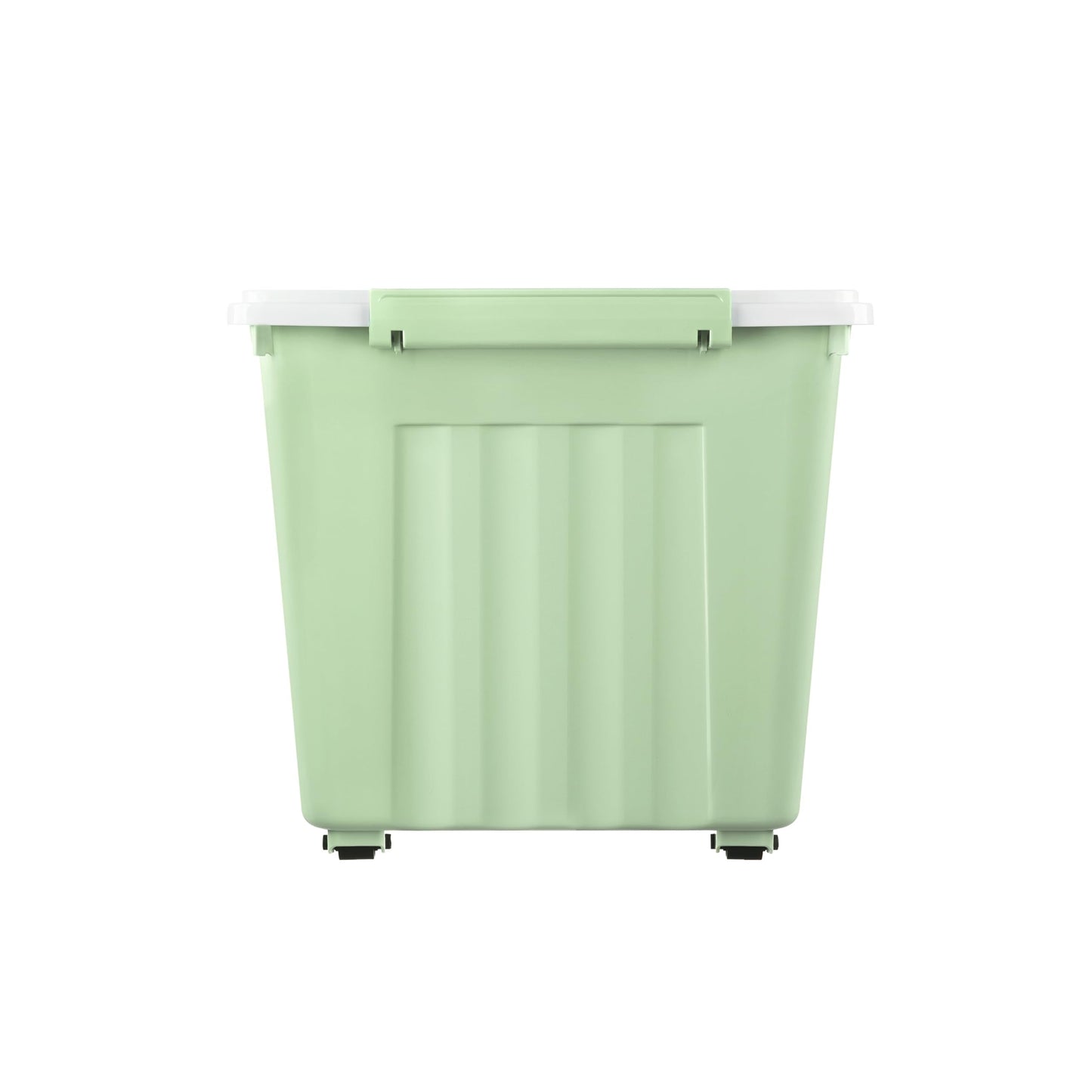 Cetomo 55L*3 Storage Boxes with Wheels, Plastic Storage Box with Lid, Latching Buckles, Click Closure, Stackable, Nesting, Durable Organizer for Home