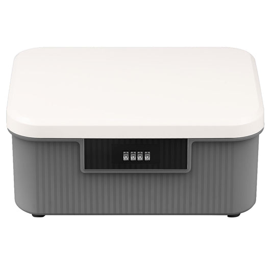Dandelionsky Lockable Box Large Medicine Box with Combination Lock, 25×20×10cm Fridge Box with Built in Removable Tray