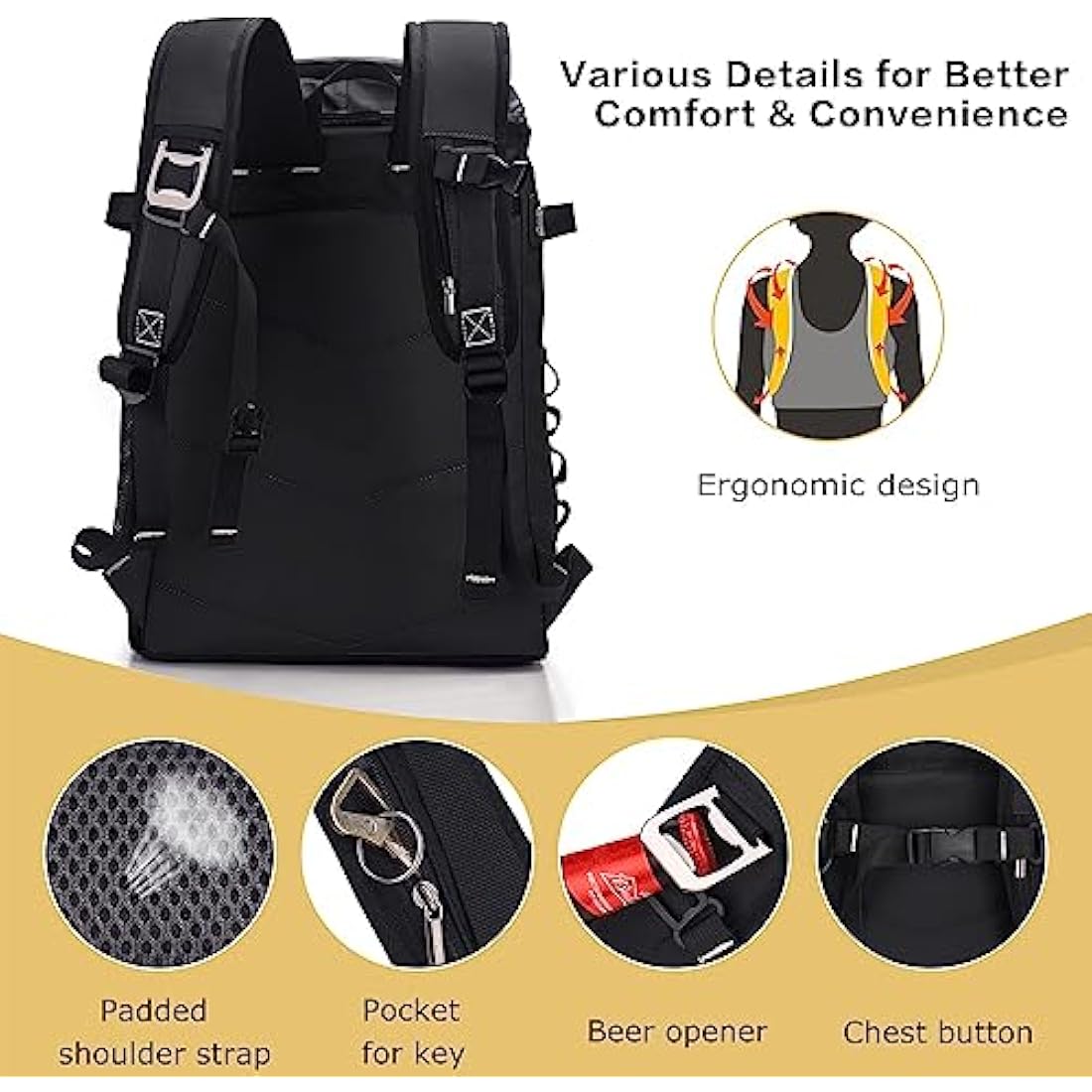 Upeelife Insulated Backpack Cooler Picnic Backpack, Cool Bag Rucksack Cooler Backpack