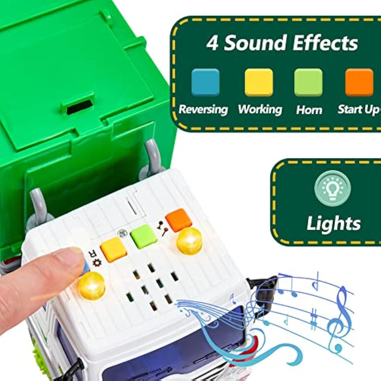 Hersity Garbage Truck Toy with Lights & Sounds | Kids Ages 3-6