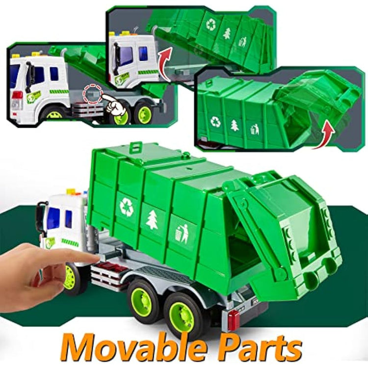 Hersity Garbage Truck Toy with Lights & Sounds | Kids Ages 3-6
