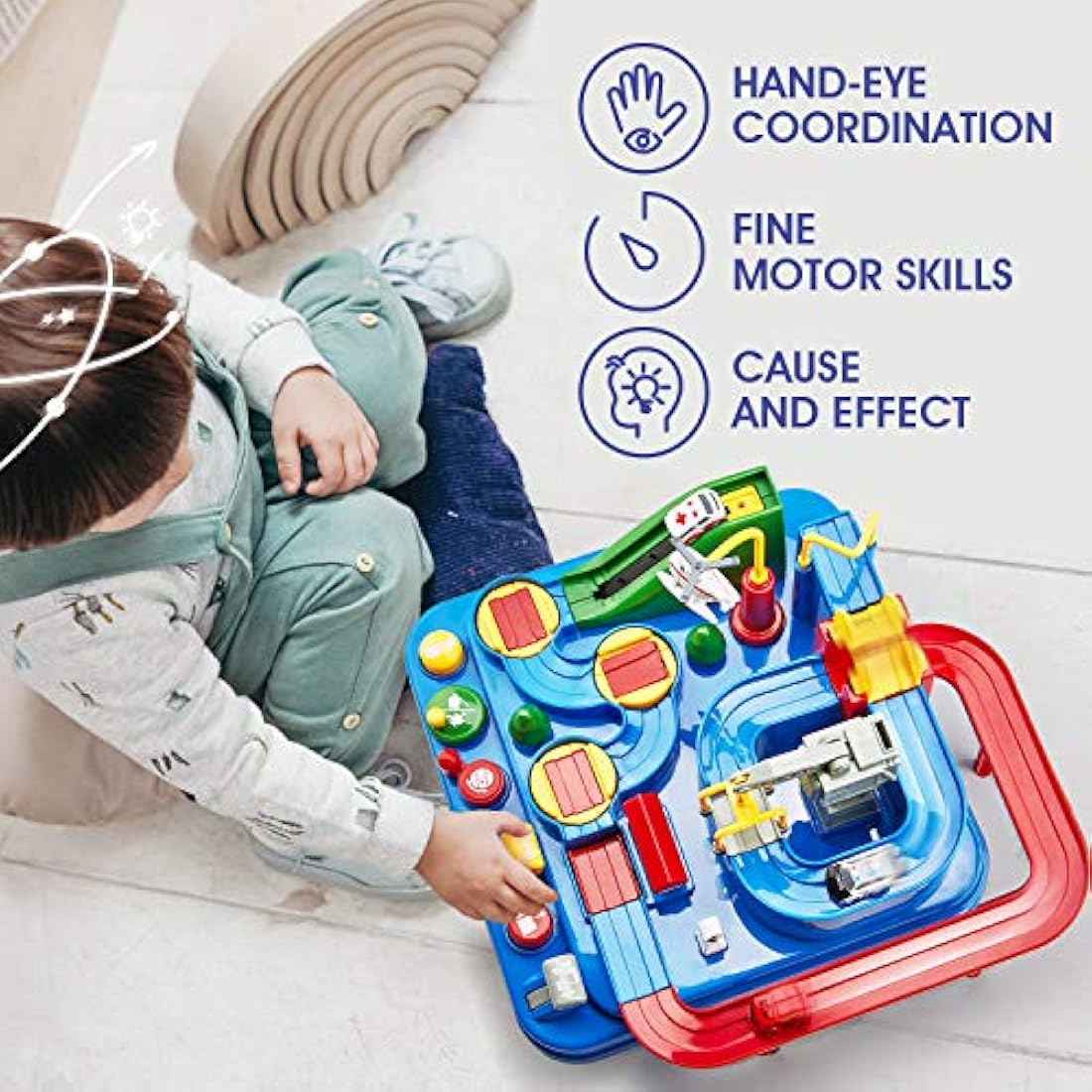hahaland Kids Toys for 3 Year Old Boys Car Race Track Boys Toys Age 3 4- Large