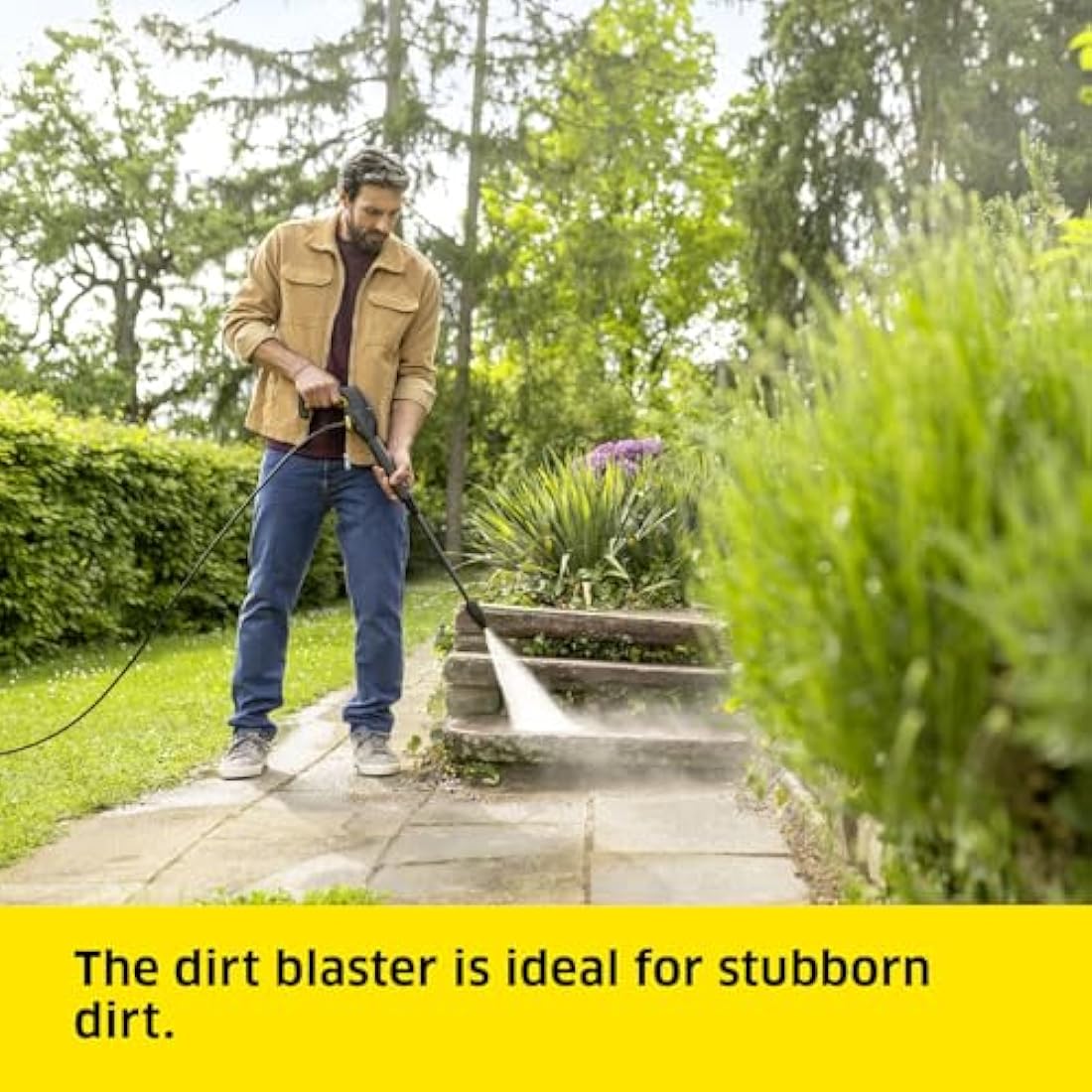 Kärcher K 4 Classic Pressure Washer, Pressure: max. 130 bar, Flow Rate: 420 l/h, Area Coverage: 30 m²/h, Water Filter, Weight: 4.6 kg, high-Pressure Hose and Gun, Dirt Blaster, Spray Lance