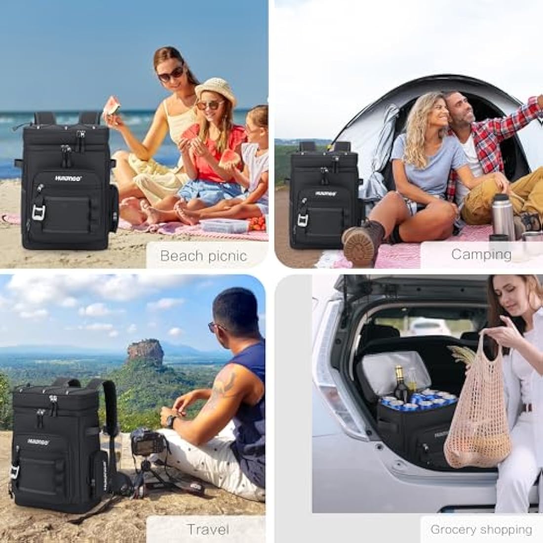 Hulongo Large Waterproof Insulated Cooler Backpack for Men & Women, Leak Proof Cooler Backpack