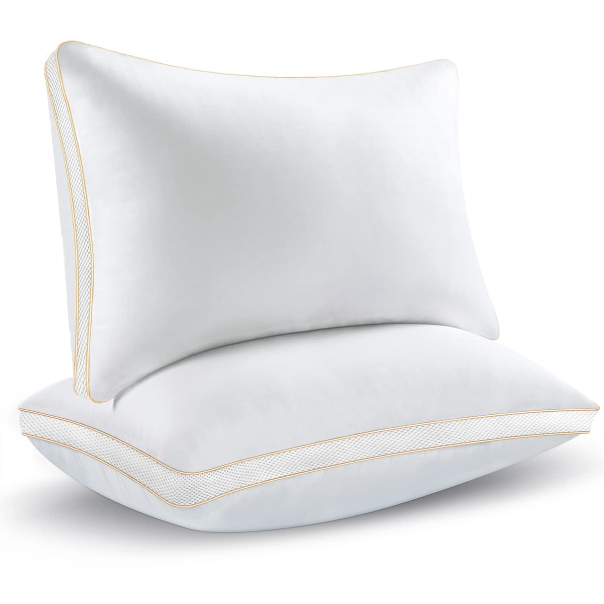 Sofslee Pillows 2 Pack , Hotel Hypoallergenic Bed Pillows for Neck Pain, Luxury Sleeping Pillows of 2 for Side and Back Sleepers, Down Alternative
