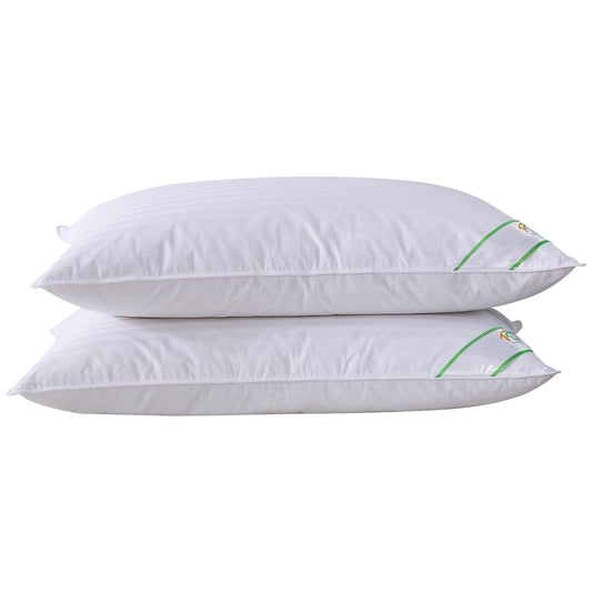 SUFUEE Luxury Goose Feather and Down Pillow Pair with 100% Cotton Cover Standard50% Down