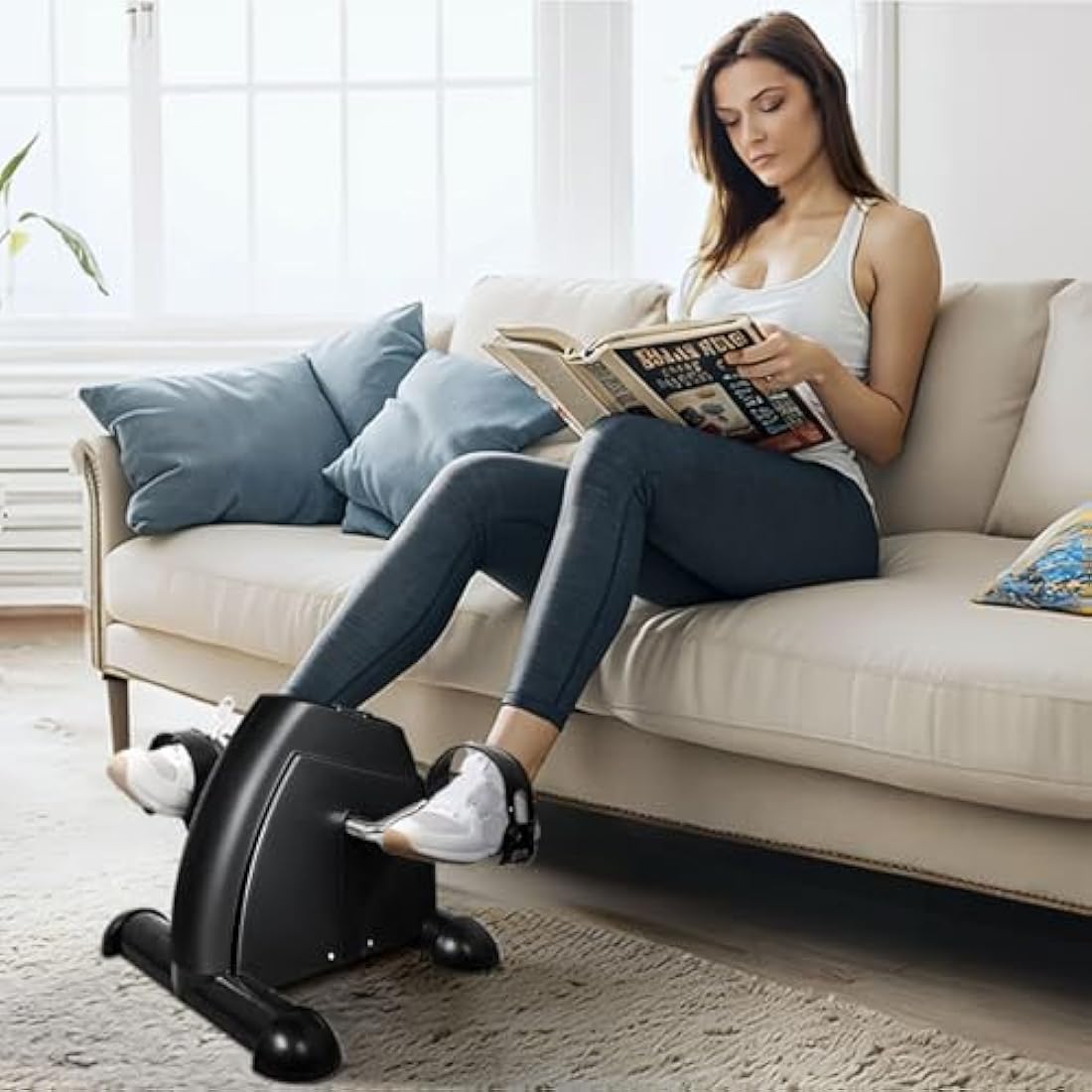 Mini Exercise Bike Portable Home Pedal Exerciser Gym Fitness Leg Arm