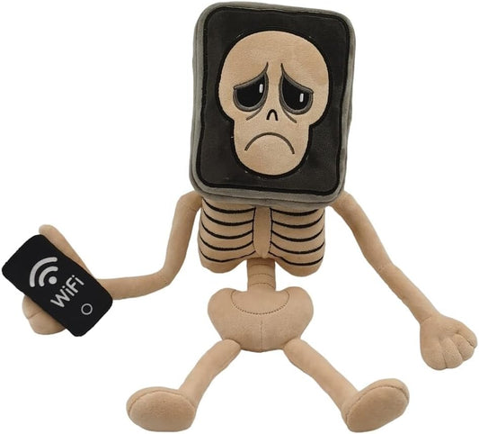 Brain Pot Hotspot Plush Toy - 16 inches Halloween Skeleton Decor from Italian Steal a Brainrot Series
