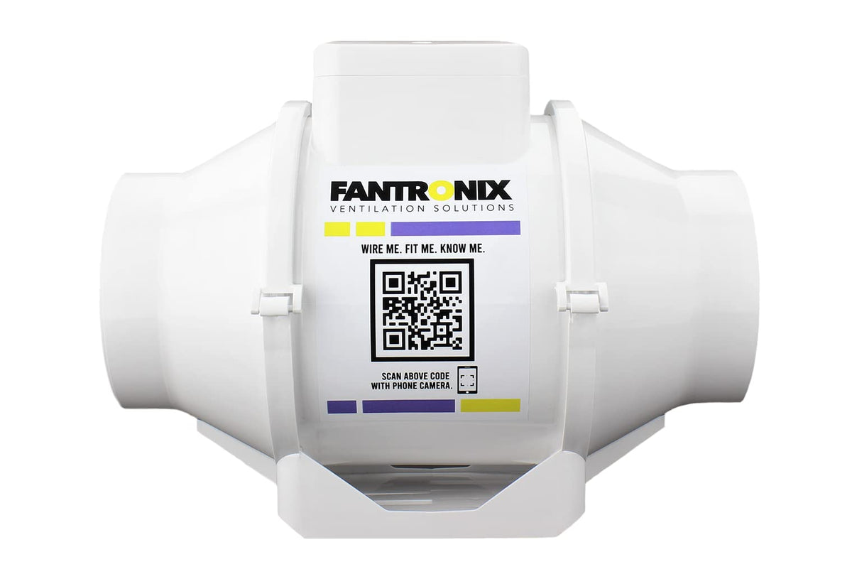 Fantronix 4 inch (100 mm) dia Universal Quiet Operation Inline Bathroom Fan Intake Hydroponic Shower Duct Ventilation Fan for hydroponics Room