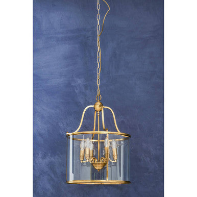 Hampstead Brass Finish 6 Bulb Pendant Light