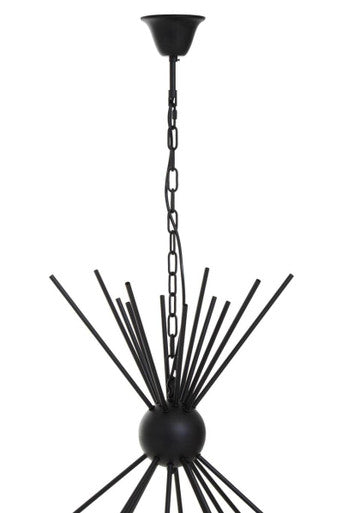 Yara Matt Black 12 Bulb Statement Pendant Light
