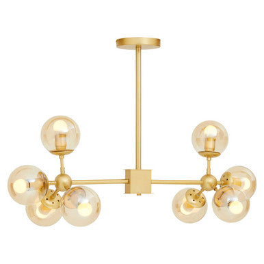 Abira Gold 8 Arm Statement Pendant Light
