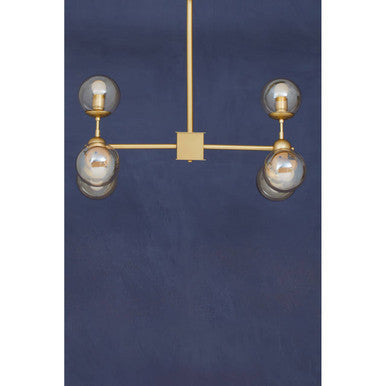 Abira Gold Finish 6 Arm Statement Pendant Light