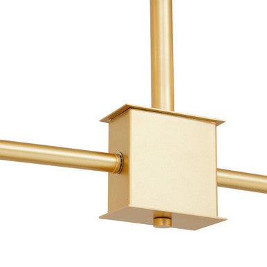 Abira Gold Finish 6 Arm Statement Pendant Light