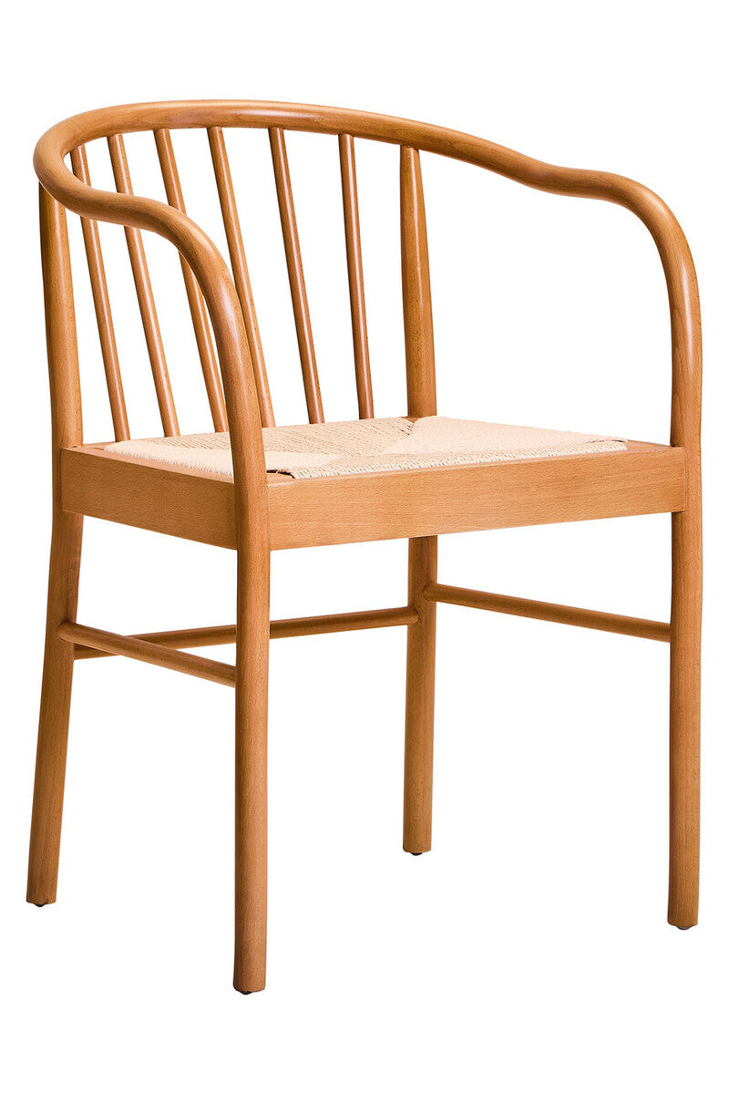 Cebu Natural Woven Rope and Beech Wood Chair