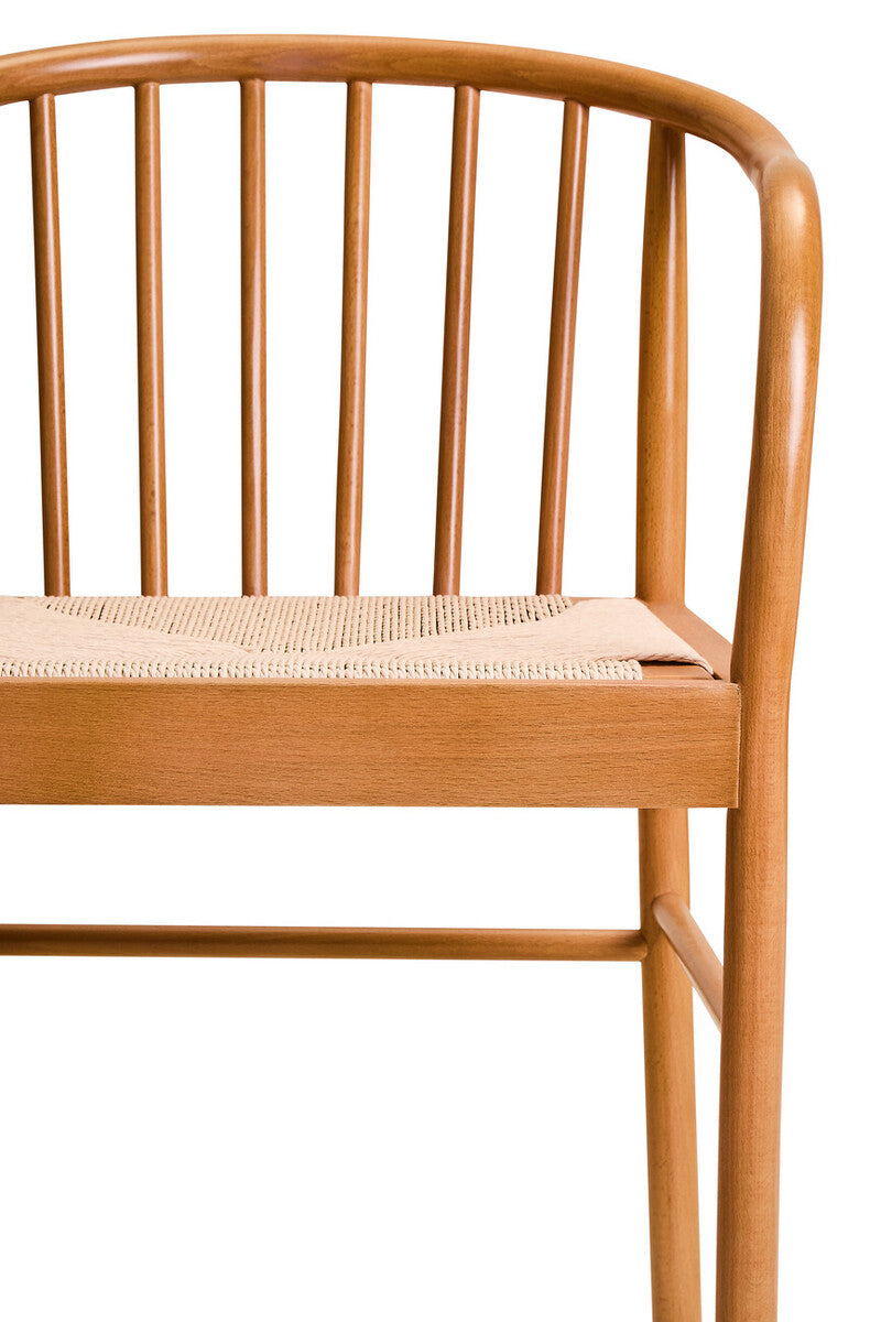 Cebu Natural Woven Rope and Beech Wood Chair