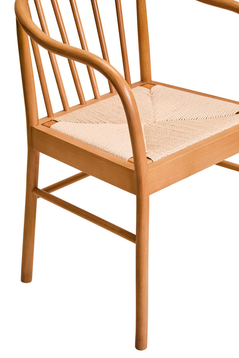 Cebu Natural Woven Rope and Beech Wood Chair