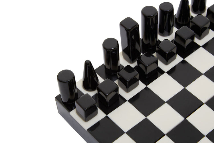 Small Black and White Foldable Chess Set | Churchill Games