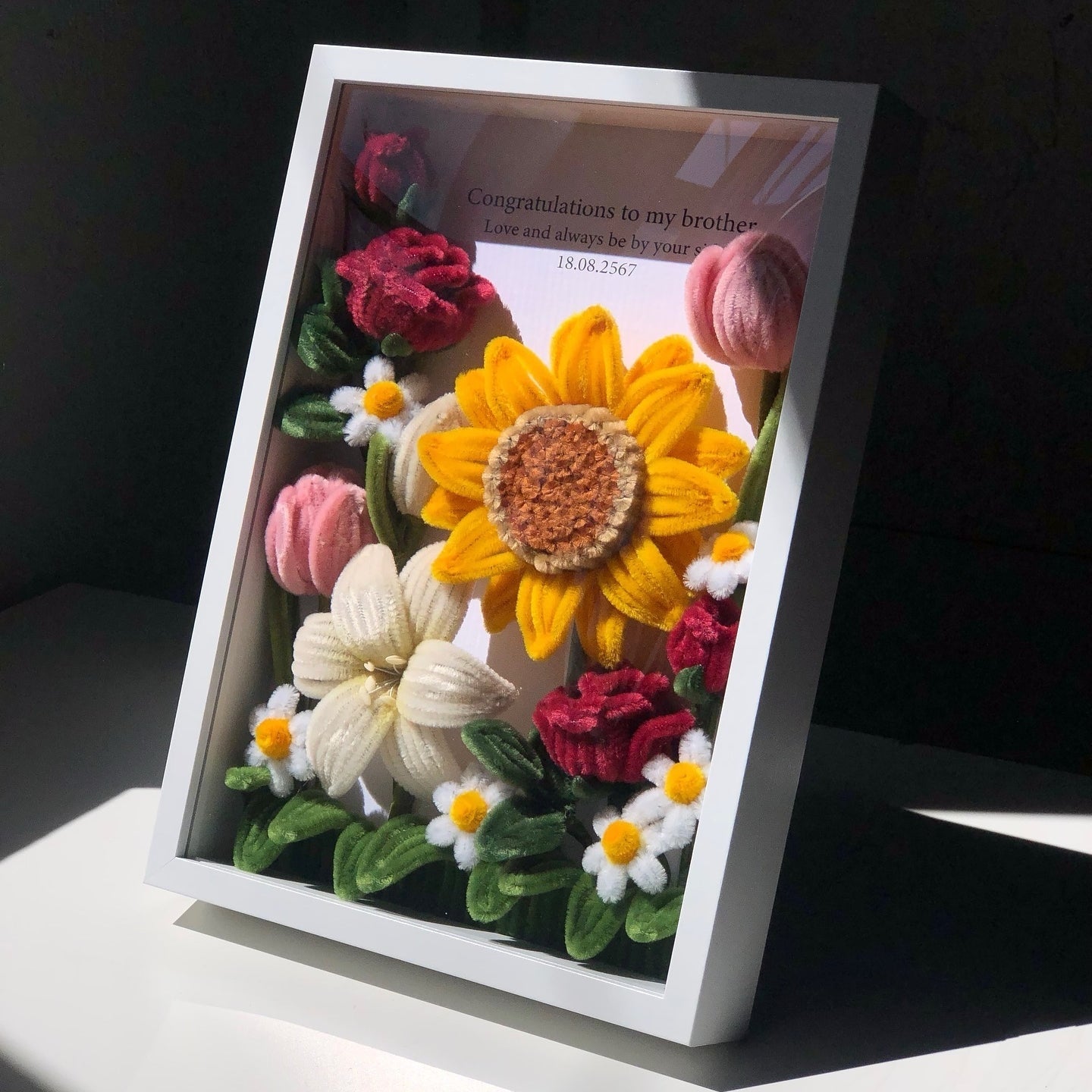 Mother's Day Teacher's Day Gift Sunflower Photo Frame Decoration Material Package