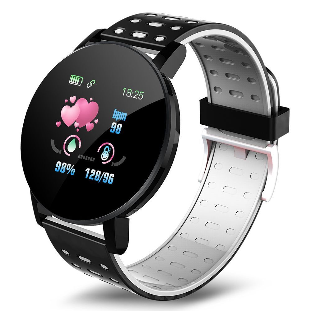 119 Plus Smart Watch - Fitness Tracker with Heart Rate Monitor & 7-Day Battery Life | Bluetooth Smartwatch