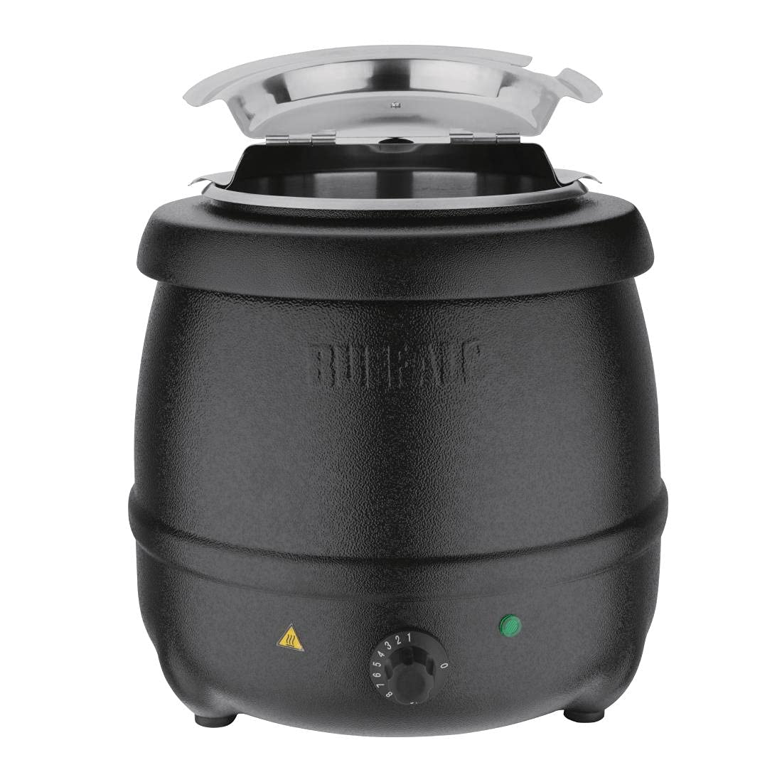 Buffalo Soup Kettle 10 Litre, Black, 35C to 95C, Electric Wet Heat Buffet Food Warmer - Ideal for Soup, Mulled Wine or Cider, Chili, Porridge or