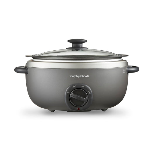 Morphy Richards 461022 Slow Cooker, Aluminium, 240 W, 6.5 liters, Titanium