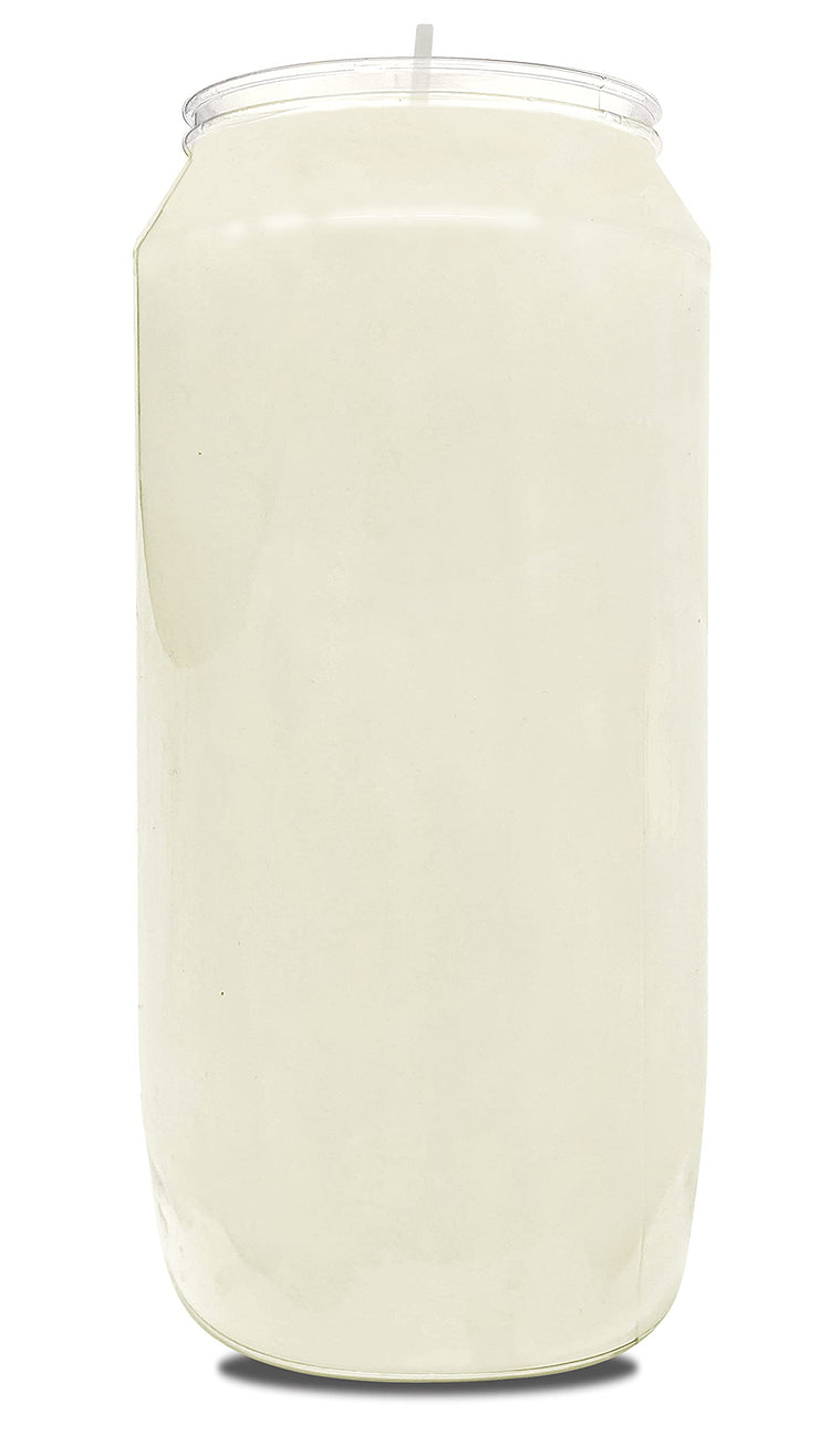 Hyoola 7 Day White Memorial Candles - 20 Pack Grave Candles for Religious, Memory, Vigil and Emergency Use - 100% Vegetable Oil Wax in Plastic Jar