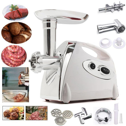 LUKVCIY Meat Grinder Electric, Mince Meat Machine 2800w, Meat Mincer and Sausage Maker Kit, 3 Slicers (Stainless Steel), Meat Grinder Machine for Home