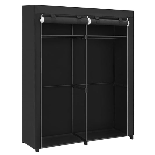 SONGMICS Wardrobe, Clothes Storage Wardrobe for Bedroom with 2 Clothes Rails, Fabric Portable Wardrobe, Collapsible, Clothes Rack, for Closet, 43 x