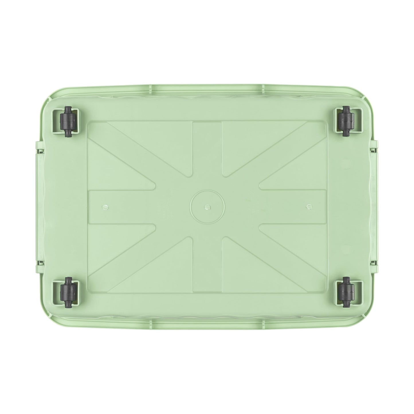 Cetomo 55L*3 Storage Boxes with Wheels, Plastic Storage Box with Lid, Latching Buckles, Click Closure, Stackable, Nesting, Durable Organizer for Home