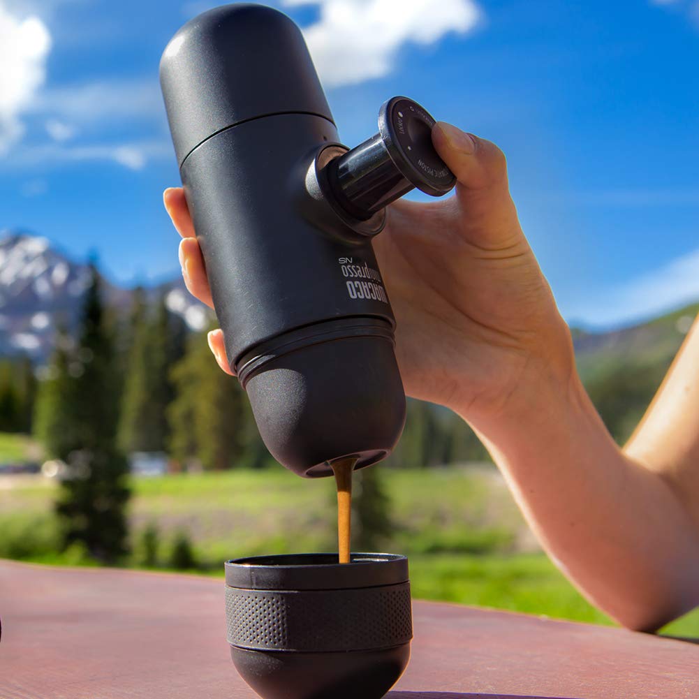 WACACO Minipresso NS, Portable Espresso Machine, Compatible with *Nespresso* CAPSULES and compatibles, Small Travel Coffee Maker, Manually Operated