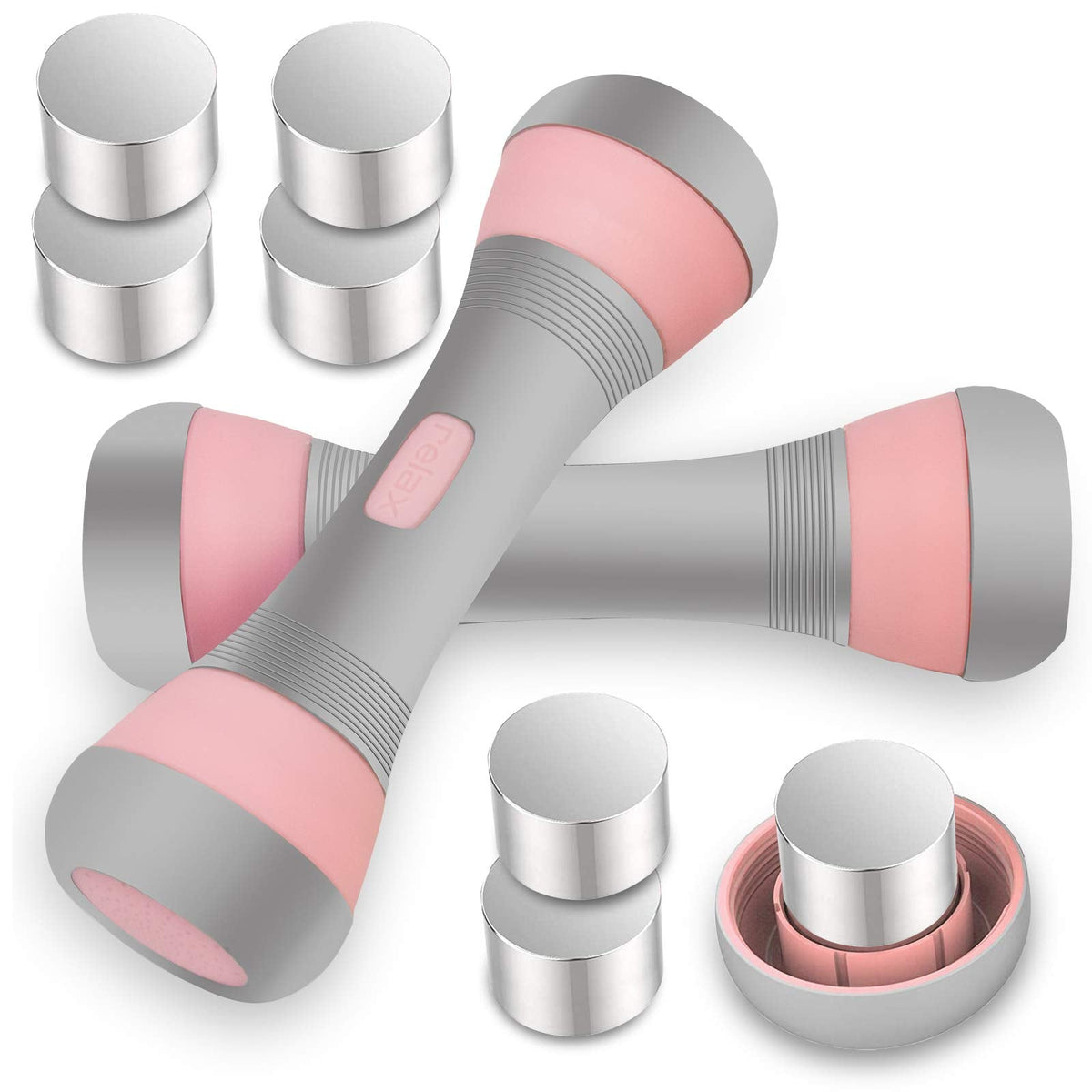 Vazillio Dumbbells Set, Adjustable Weights Dumbbell Set for Men, Women, Fitness, Dumbbells with Non-Slip Rubber Hand