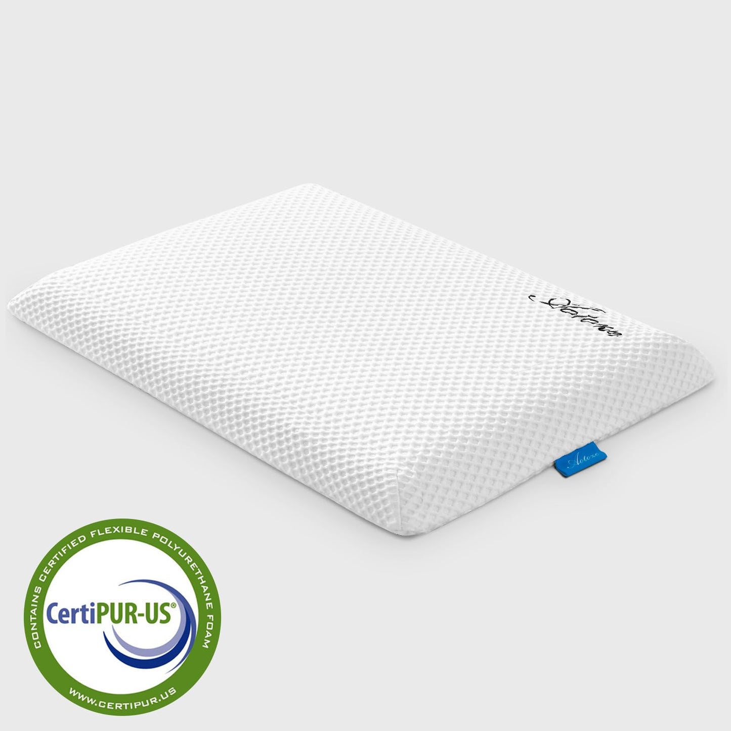 AOTOZE Ultra Thin & Flat Memory Foam Pillow,Low Profile Slim & Thin Pillow for Stomach Sleeper,Side Sleeper,Oeko-TEX & CertiPUR-US Double
